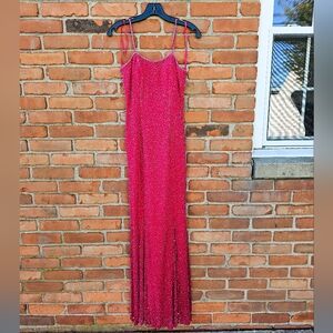 Exclusives 100% Silk Hand-Beaded Formal Gown | Made in India | Size XS